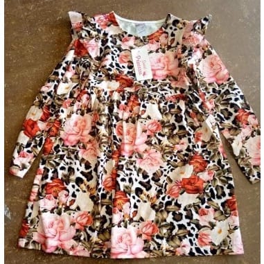Girls Princess Long Sleeve Floral Dress