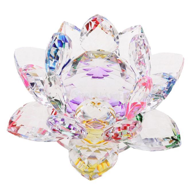 Crystal Figurine Collectibles Lotus Flower Model Wedding