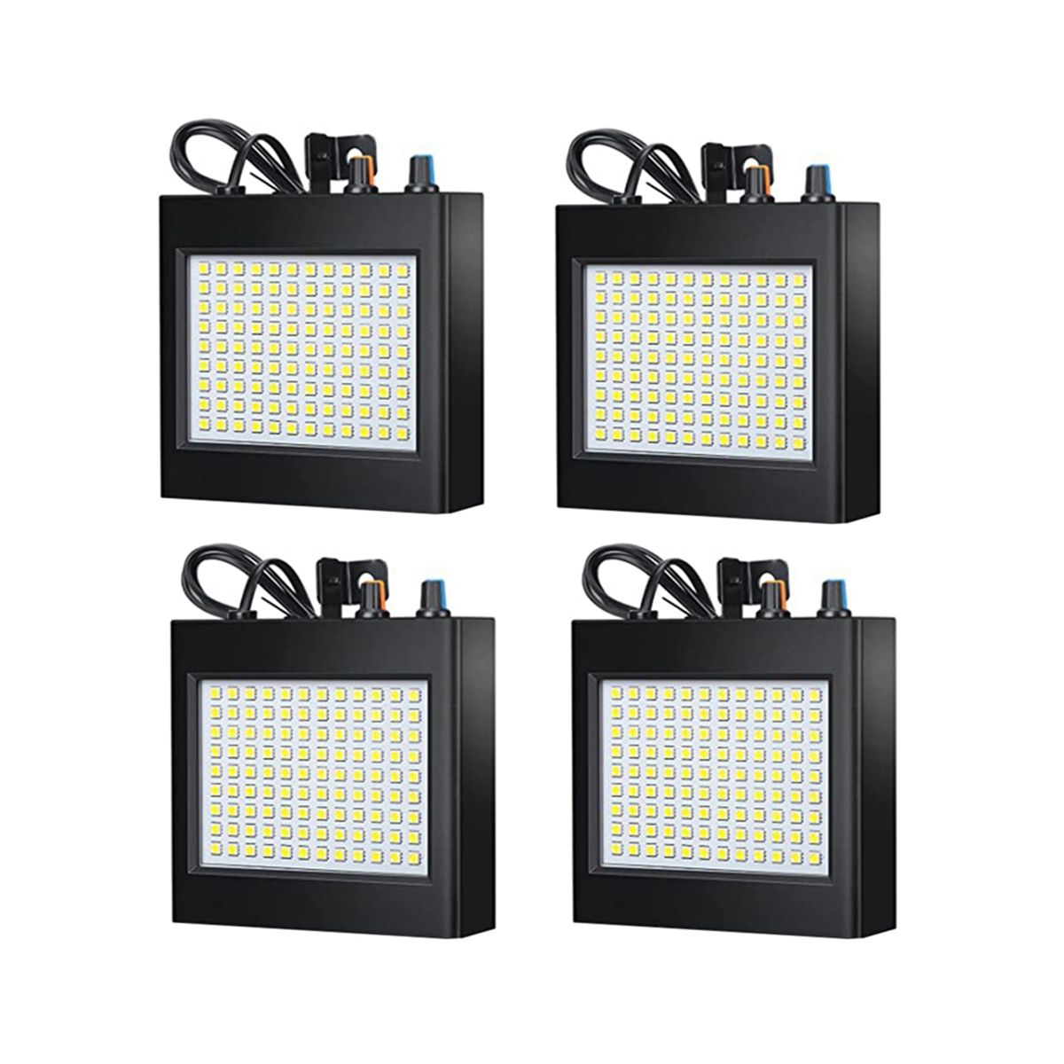 4 Strobe Lights White 108 Bright LED Bulbs Party Lights