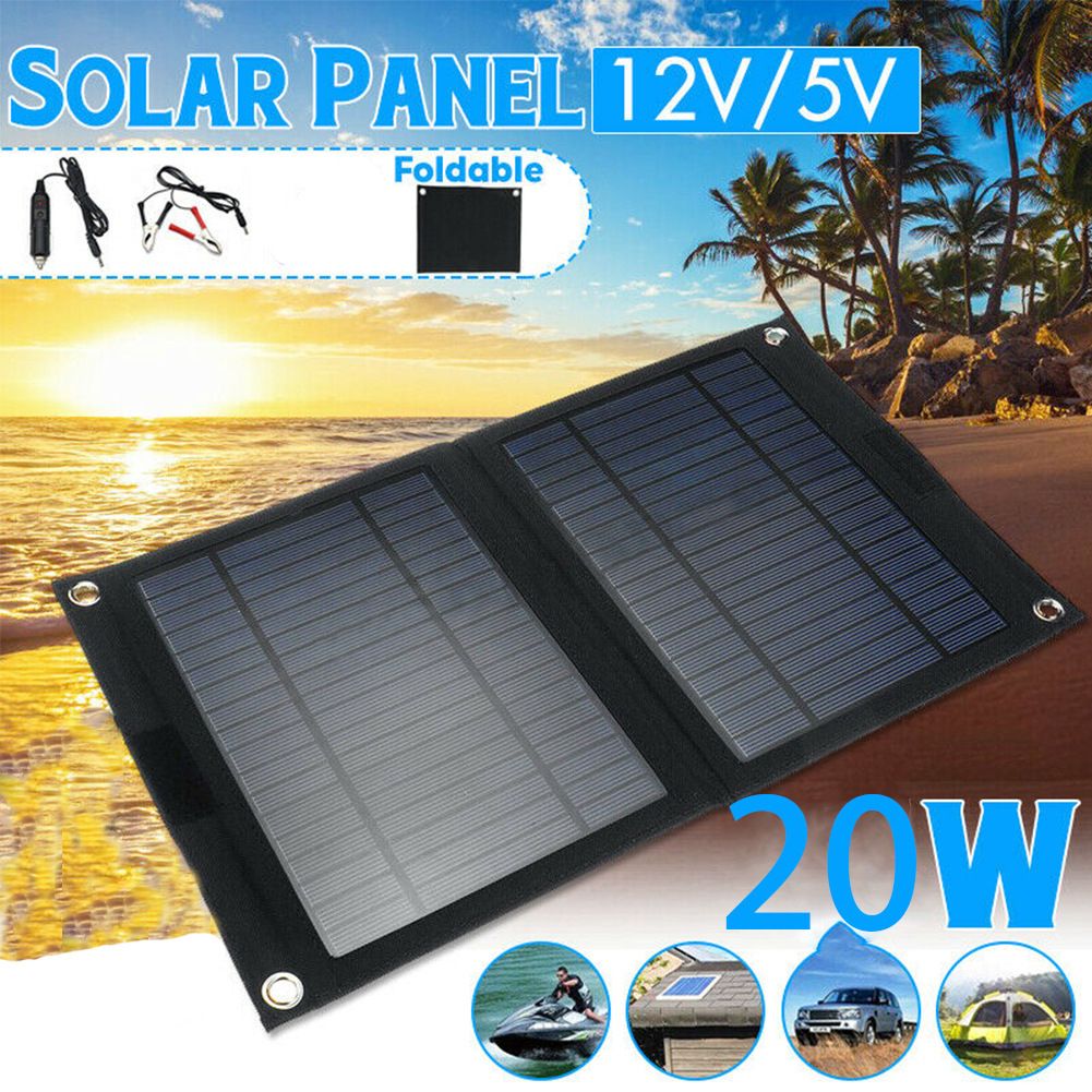 20W Solar Panel Fullkit Outdoor Portable Solar Folding Panel