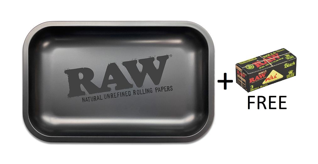 Murder'd Small Rolling Tray + FREE Raw Black 3m Rolls