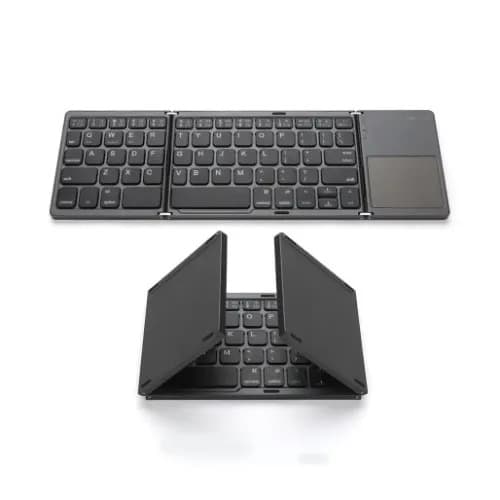 B033 Mini Foldable Bluetooth Wireless Keyboard With Touch Id