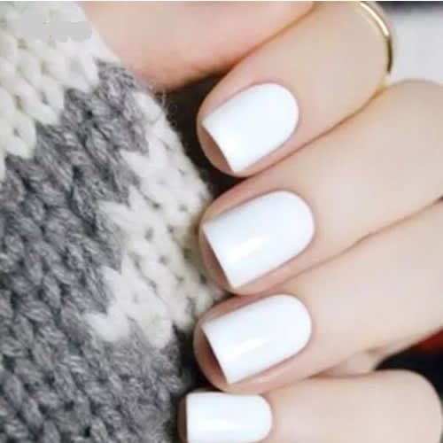 20 Pcs Short Glossy Coffin Press On Nails