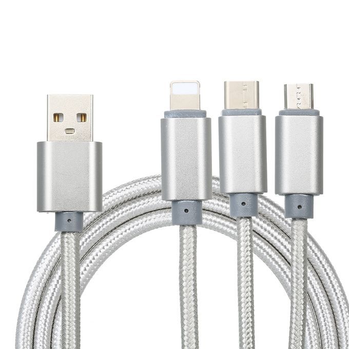 3 In 1 Cable Data Cable 2.4A With Micro USB/Type-c