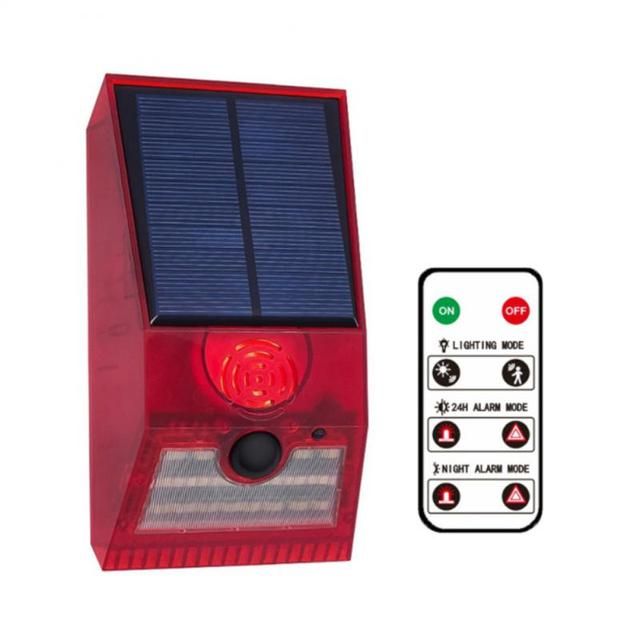 1pcs LED Solar Alarm Wall Light