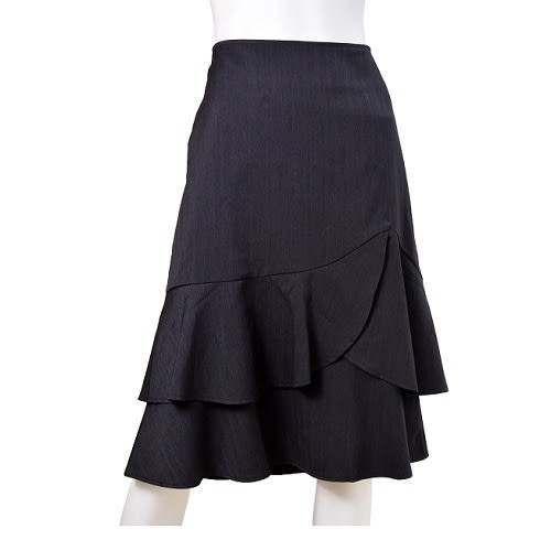 Women 2 Steps Layered Fluted Skirt
