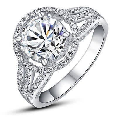 Ladies Engagement Ring - Silver