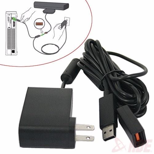 USB AC Adapter Power Supply Cord for Xbox 360 Kinect Sensor Converter Cable