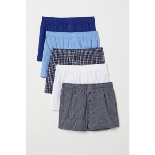 Men's Cotton Boxers - 5 Pieces