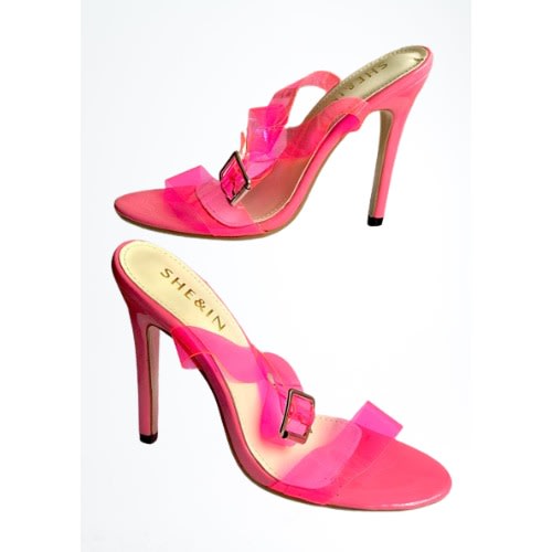 She & in Ladies heeled  Sandals
