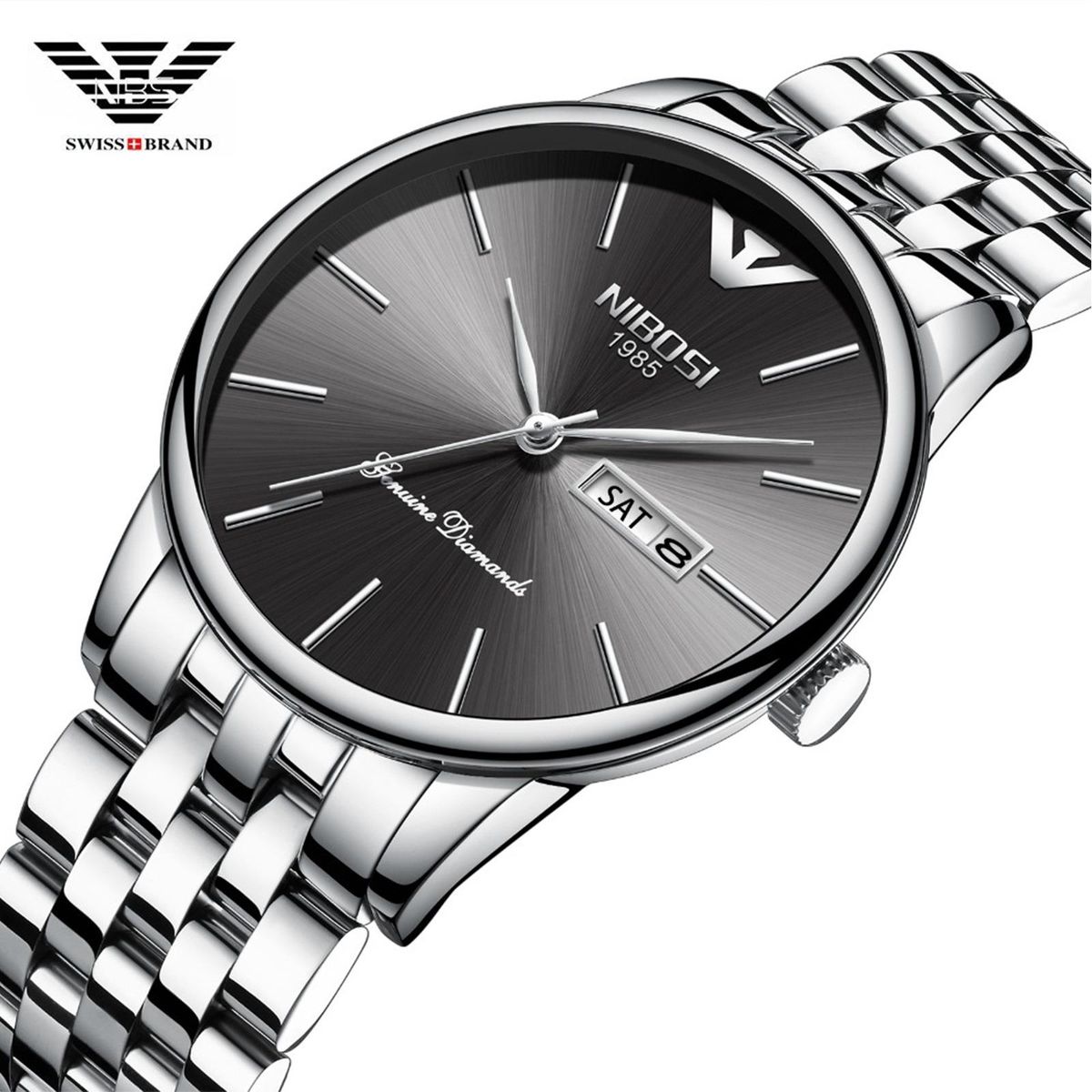 Men's Watches Luxury Waterproof Business Casual Dress Wrist Watch Simple Swiss Classic Watches Stainless Steel Band Gold 2332