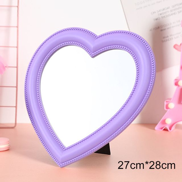 Desktop Decorative Heart-shaped Mirror Beauty Mirror