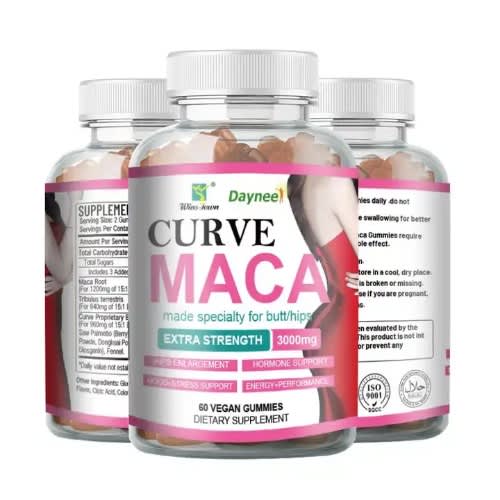 Daynee Curves Maca Gummies Booty Hip Butt Gummy Big Breast Enlargement  - 3g X 60 Gummies