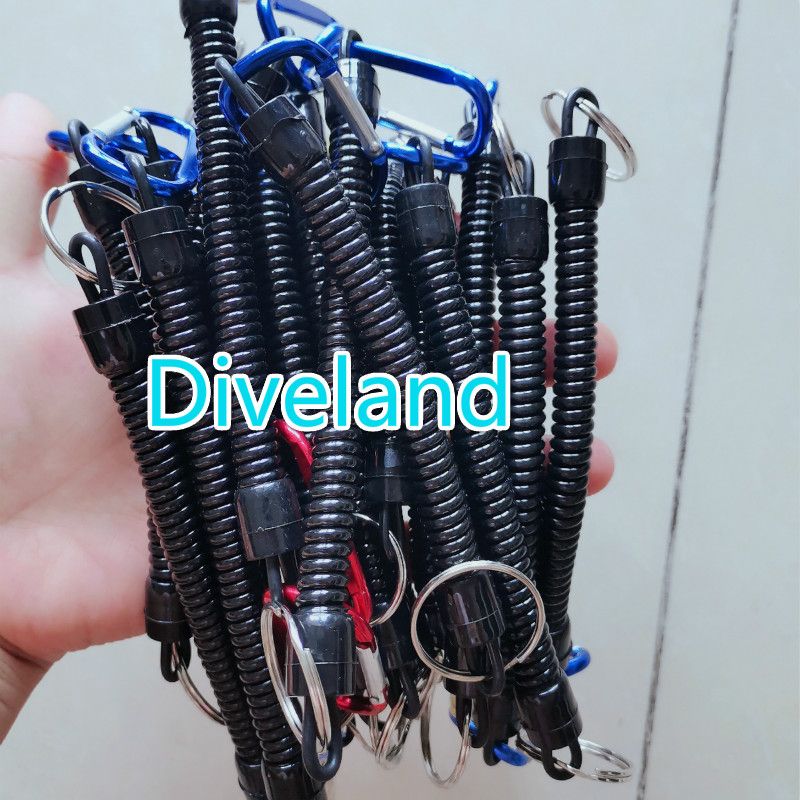Scuba Diving Anti-Lost Spring Coil Lanyard With Aluminum