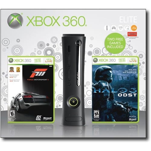 Xbox 360 Elite Console 120GB With 2 Bonus Game CDs & 10 Installed Games