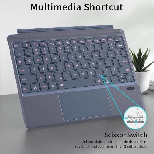 Bluetooth Wireless Keyboard With Trackpad for Microsoft Surface Go/go2/go3/Go4