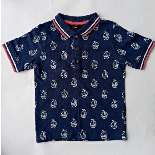 Blue Sail Print T Shirt