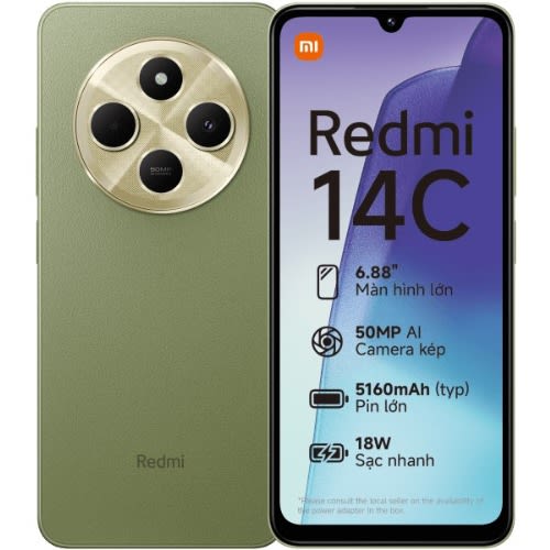 Redmi 14C - 6.88" - 256GB ROM - 8GB RAM - 4G LTE - Dual SIM - Fingerprint - 5160mAh - Green