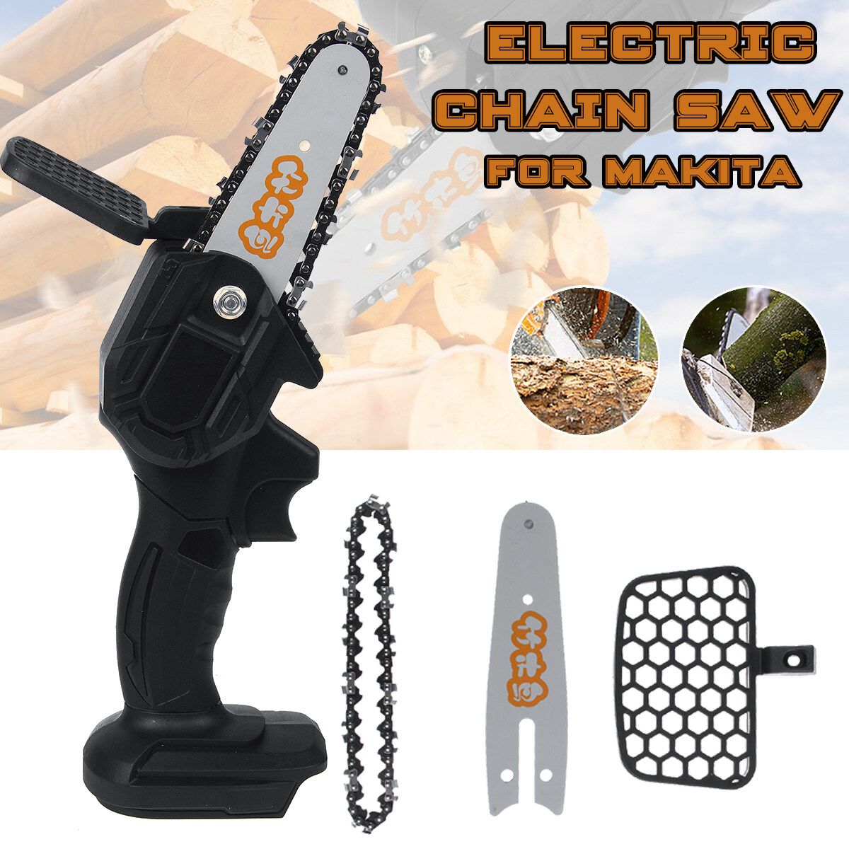 550W Cordless Electric Handheld Chain Wood Woodworking Rechargeable NO Battery