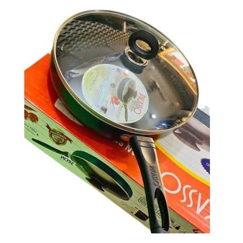 Non-Stick Frying Pan With Glass Lid Cover- 26cm-Frypan