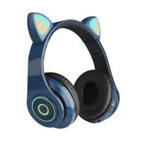 Cat Ear Wireless Bluetooth Headset - Blue