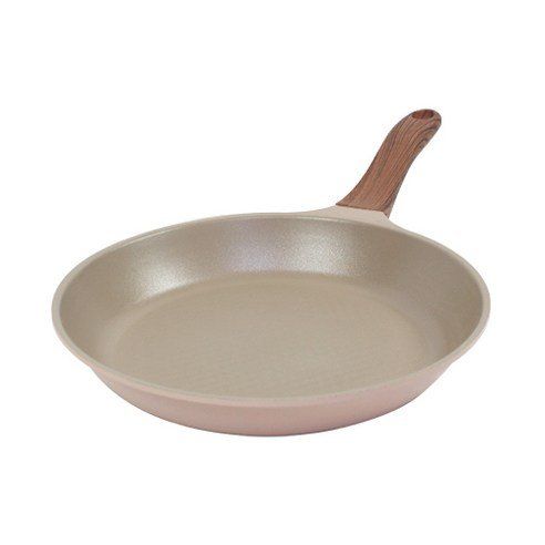 Kitchen Art Bone Wood Pastel Pink Diamond Frying Pan