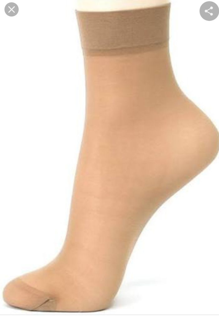 Nude Sheer Ankle Socks (10 Pairs)