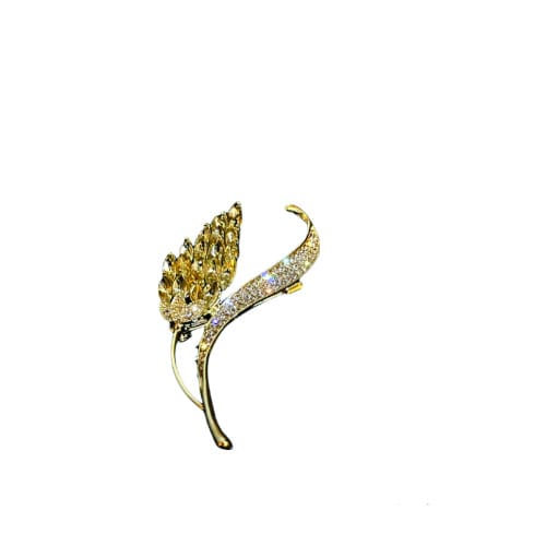 Gold Crystal Brooch