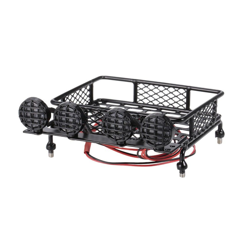 Roof Rack Luggage Carrier   Light Bar For 1/10 Monster Truck