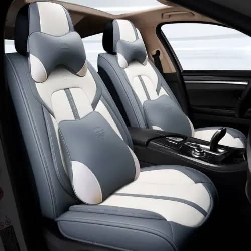 Leather Seat Cover Complete Set For 5seat Car  Suv