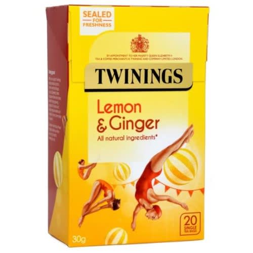 All Natural Lemon And Ginger Tea 20 Tea Bags