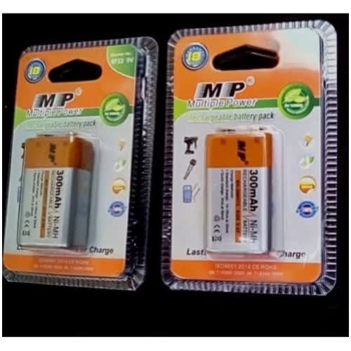 Mp 9v Rechargeable Battery - Pack Of 2