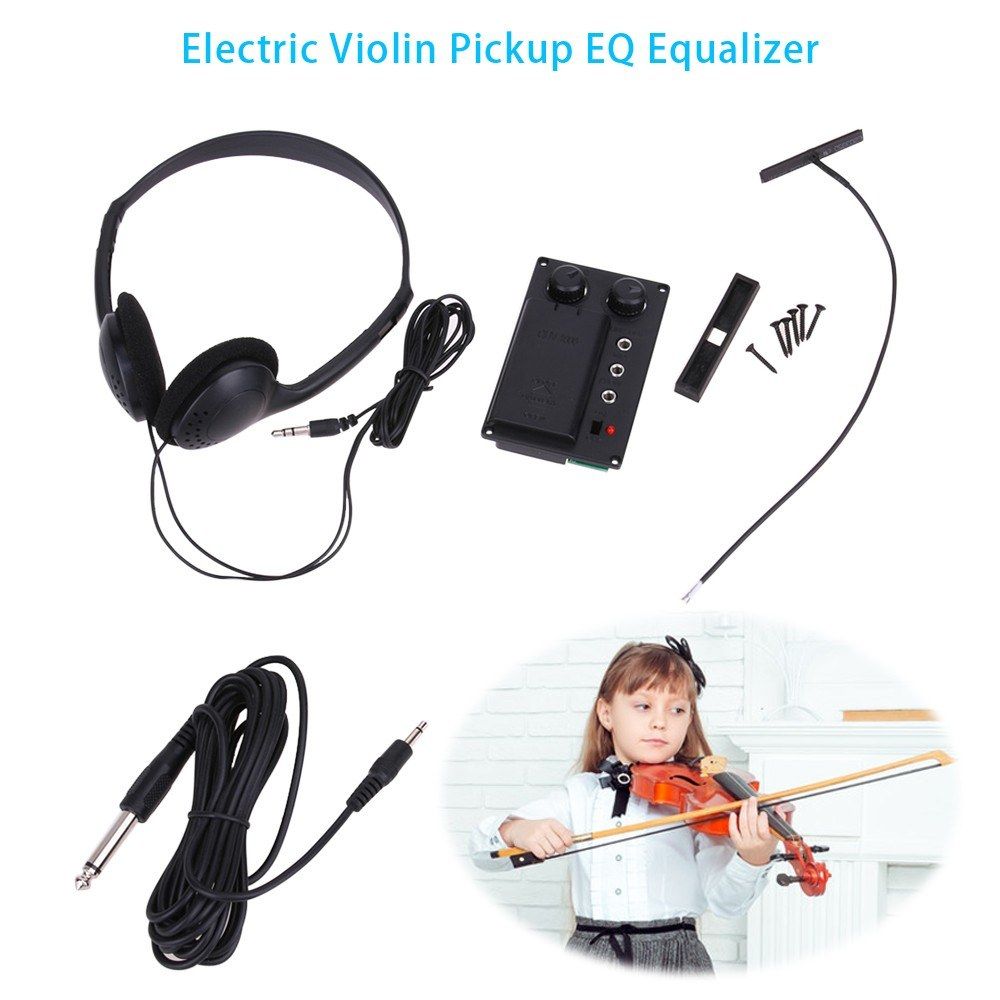 Electric Violin Pickup EQ Equalizer Adjustable Tone Volume