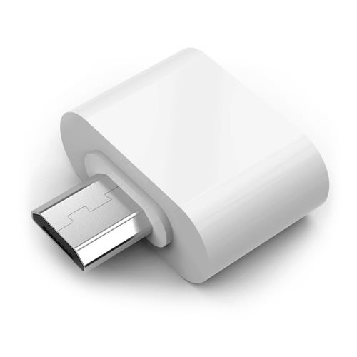 Micro Usb To Usb Otg Mini Adapter Converter For Smart Phone  - White