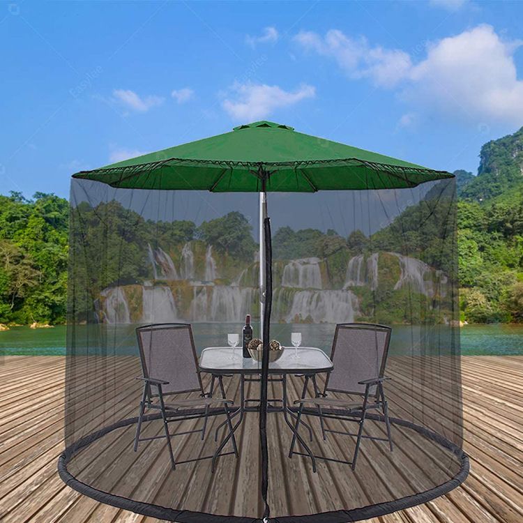 Outdoor Open-air Restaurant Courtyard With Zipper Anti Mosquito Umbrella Net Cover Sunshade Mosquito Net