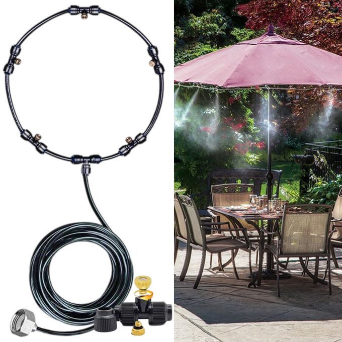 Misting System Kits Mist Nozzles For Garden Outside Patio 12m