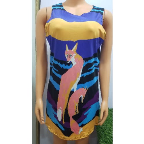 Fox Printed Sleeveless Casual
