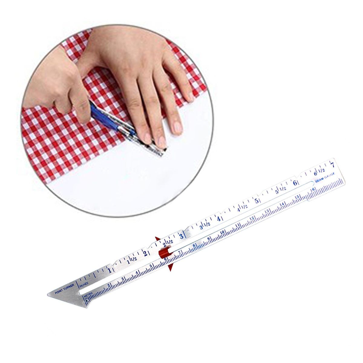 Machine Seam Gauge Ripper Measuring Seam Thread Cutter