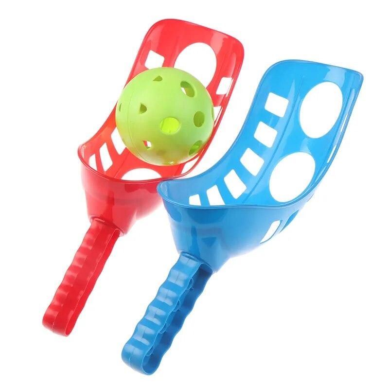 Scoop Ball Set Catching Game Trackball Sport Lacrosse Racket Game Toys For Children And Adults Birthday Gifts