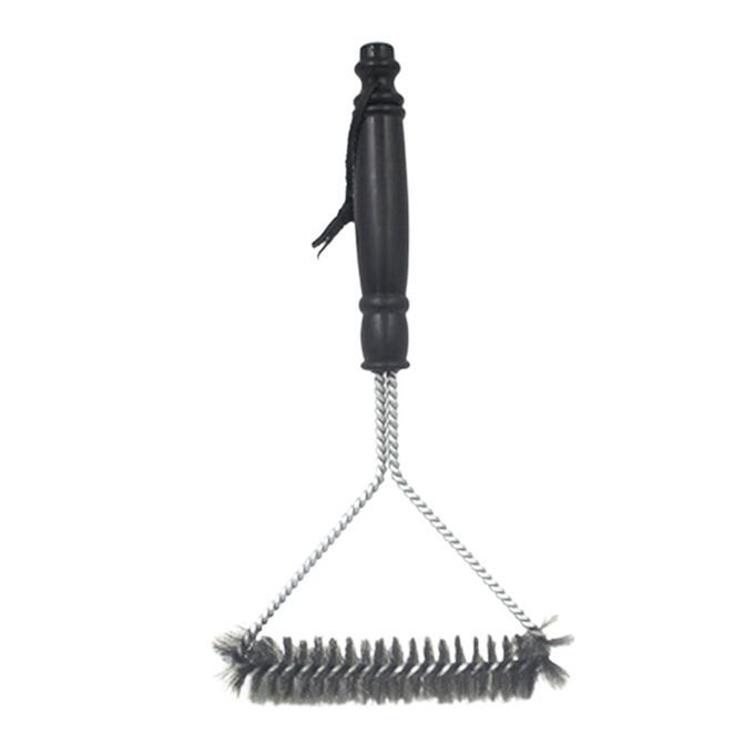 Grill Brush Wire Grill  Leaning Brush BBQ Brush Stainless Steel  Ooking Tools-black-30.5*15*3cm