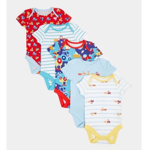 Baby Boys  Printed Bodysuits - 5Pieces