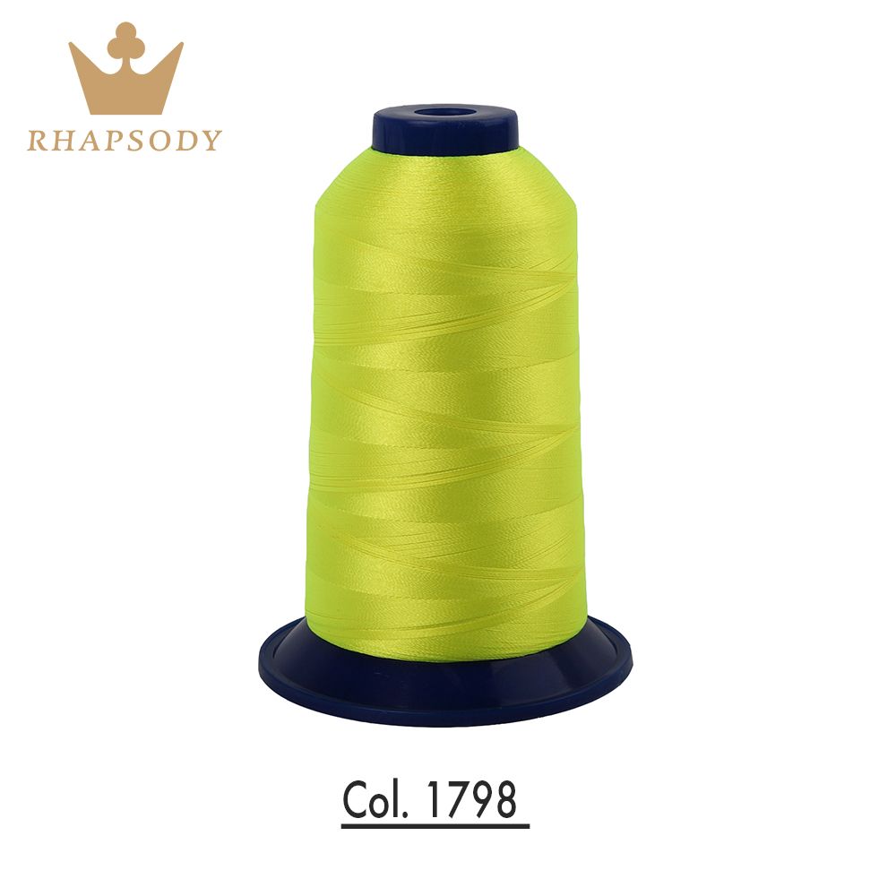 Rhapsody 40WT 4000M Neon Fluorescent Polyester Embroidery Thread For Hand & Machine Sewing Embroidery Quilting Applique Brother Col. 1798