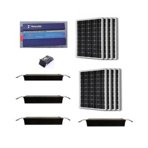 5kva 48v Pure Sine Wave Solar Kit With 4x200amps Batteries 8x200watts Solar