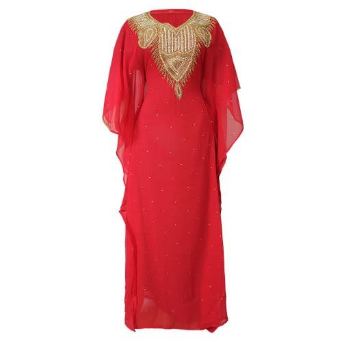 2 In 1 Ladies Caftan - Red