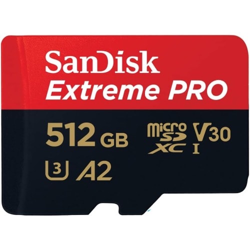 512GB Extreme Pro Micro SD Durable Captures 4K UHD Video 200mbs Read And 140mbs Write