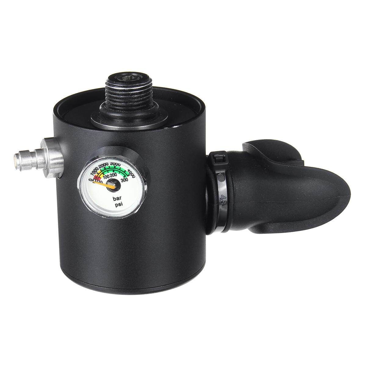 1L Portable Scuba Diving Air Tank Oxygen Cylinder Bottle Swim Underwater Breath Valve