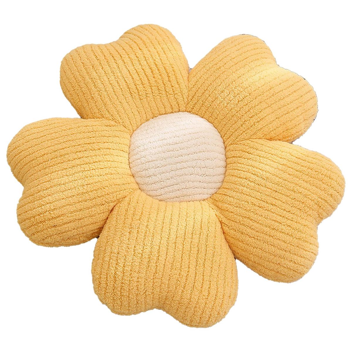 Seat Cushion Stuffed Flower Pillow Plush Sofa Cushion Yellow
