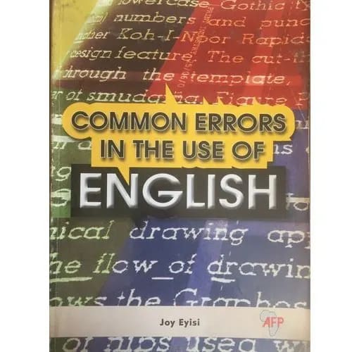 Common Errors In The Use Of English