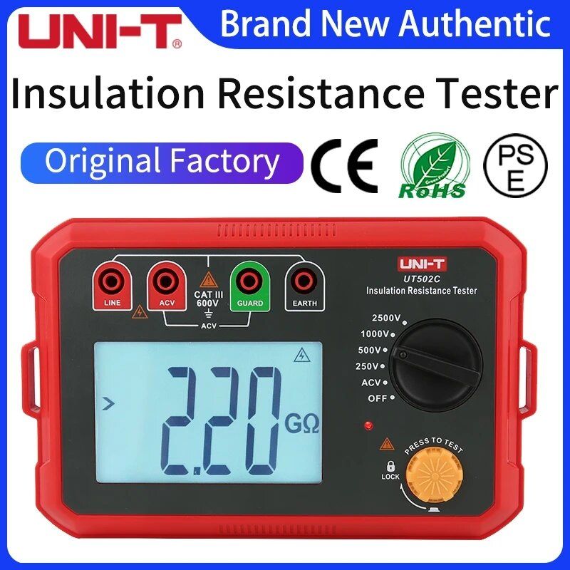 UNI-T Digital Megohmmeter UT502C 2500V Insulation Resistance