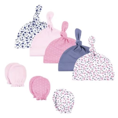 Baby Girl Caps Gift And Scratch Mitten Set Of 8